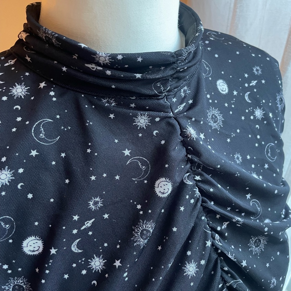 Wild Fable Ruched Celestial Mini Dress - Picture 5 of 11